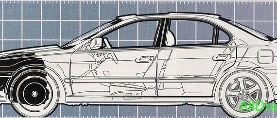 Acura TL Type-S (2002) (Акура ТЛ Тип-С (2002)) - чертежи (рисунки) автомобиля
